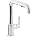 KOHLER Kitchen Faucet, Pull-out, Purist, Polished Chrome