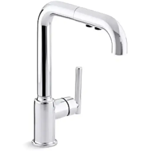 KOHLER Kitchen Faucet, Pull-out, Purist, Polished Chrome